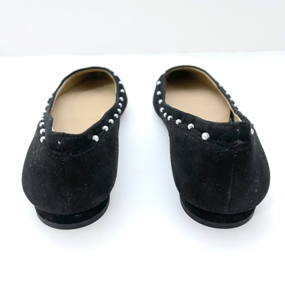 Ann Taylor Flats Black Suede with Pearl Trim - Picture 8 of 9